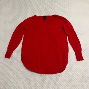 Halogen Bright Red Cashmere Blend Top Sweater L size